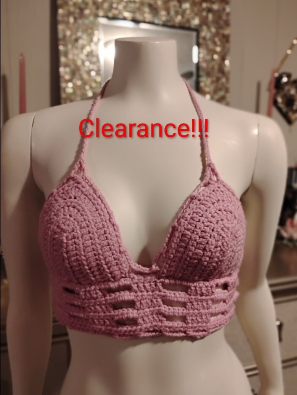 Handmade crochet festival top